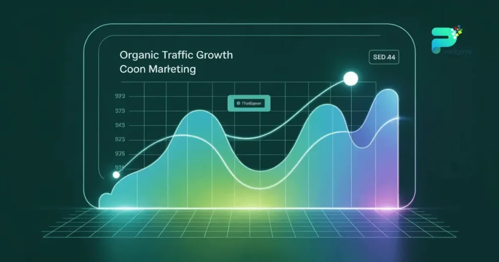 SEO and content marketing growth data chart SEO and content marketing growth data chart