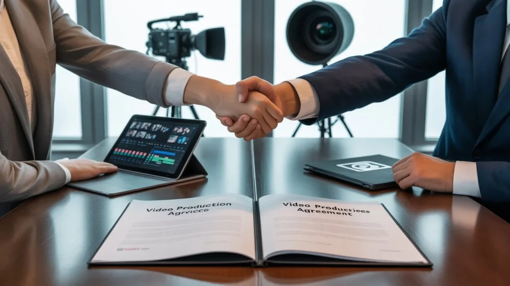 Brand collaborating with agency on video production project