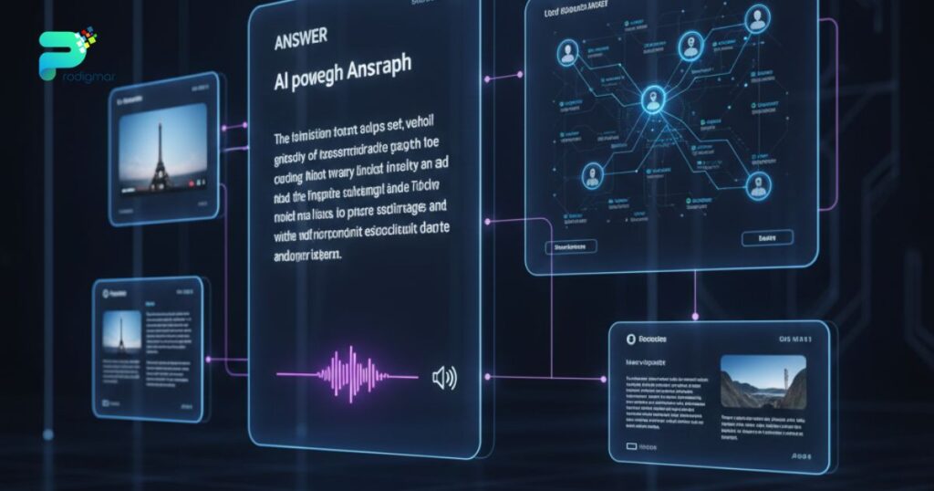 AI-powered answer-driven search interface illustrating the future of search in 2026
