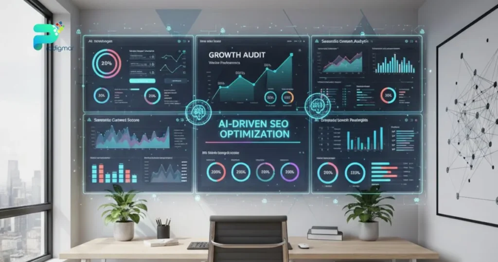 AI-powered website auditing tool analyzing semantic content, entity coverage, and generative search visibility for SEO optimization.