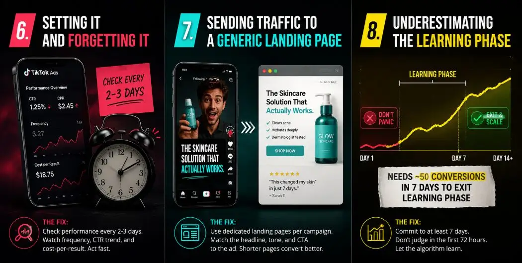 TikTok ad mistakes harming Optimising TikTok ads strategy tips