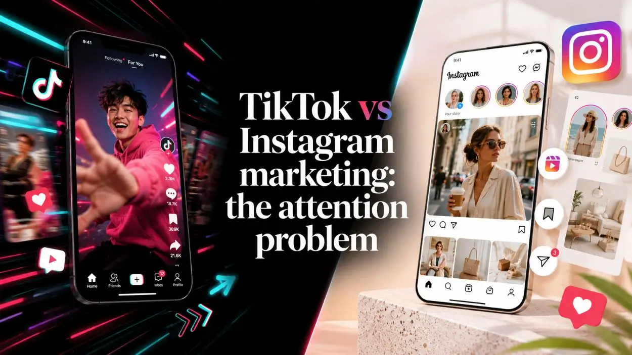TikTok vs Instagram marketing: the attention problem