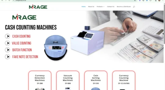 Mirage Corporation Ltd Website Design