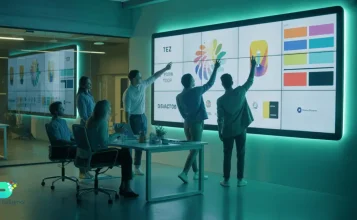 Abstract digital art showcasing creativity and brand energy in marketing.