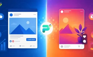 Facebook Ads vs Instagram Ads comparison illustration for 2026 business marketing
